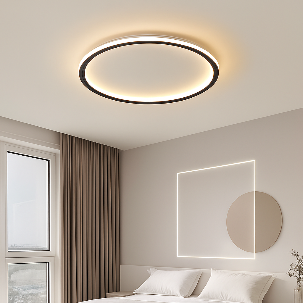 Plafonnier led ultra-mince design moderne intensité réglable luminaire décoratif Suzanne Voûte - Esprit Contemporain & Décor Élégant