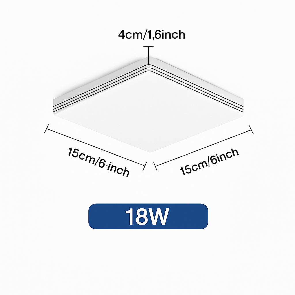 Plafonnier — LED ultra mince rond carré pour lumières