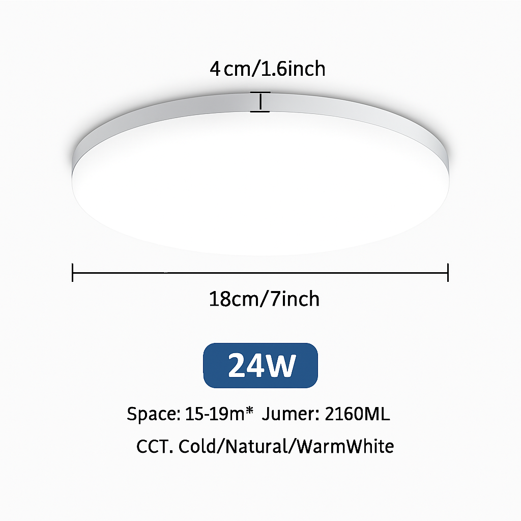 Plafonnier — LED ultra mince rond carré pour lumières