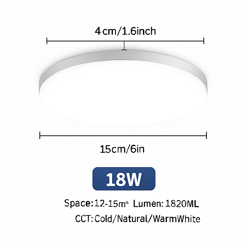 Plafonnier — LED ultra mince rond carré pour lumières
