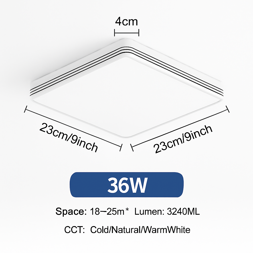 Plafonnier — LED ultra mince rond carré pour lumières