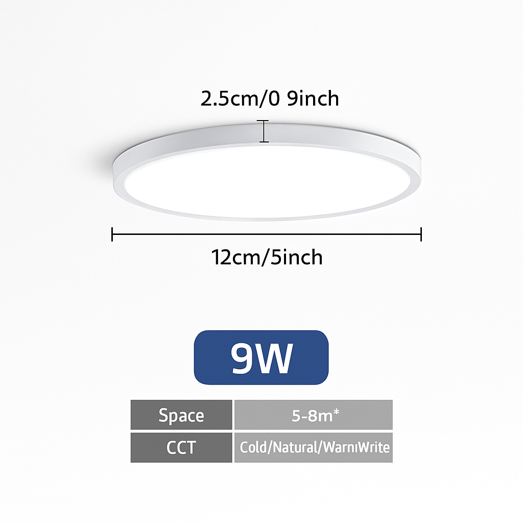 Plafonnier — LED ultra mince rond carré pour lumières