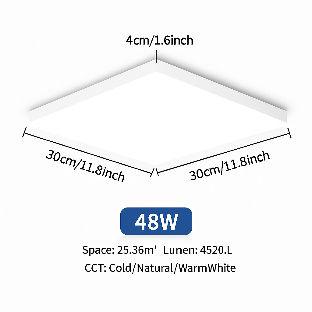 Plafonnier — LED ultra mince rond carré pour lumières