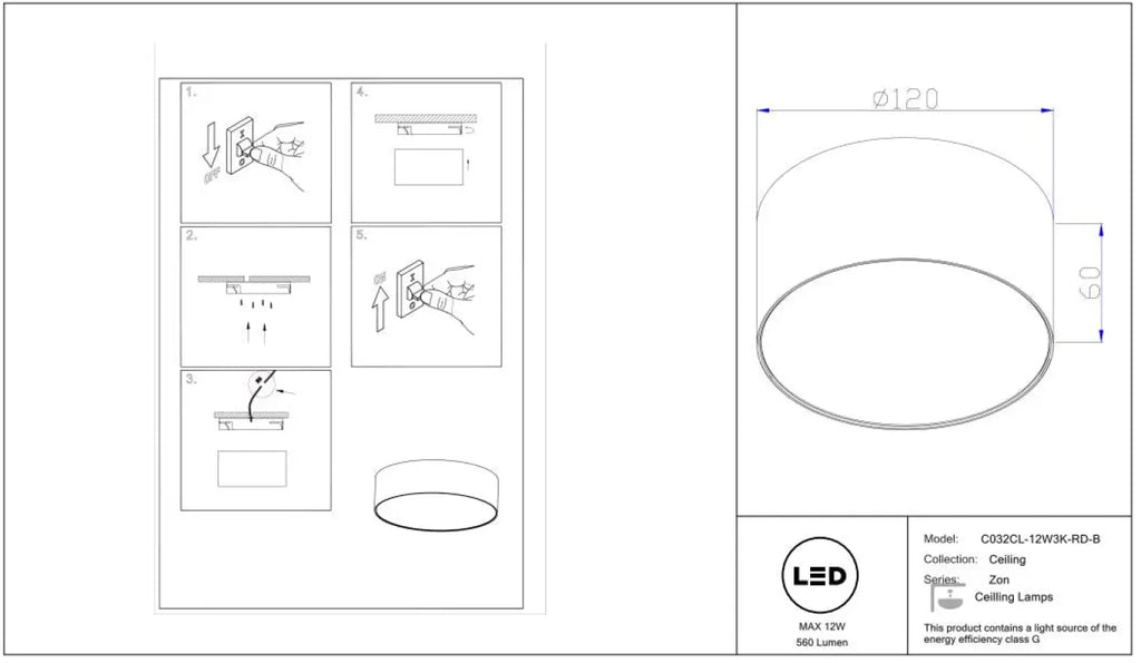 Luminaire Plafonnier | ZON (Disque)