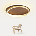Plafonnier moderne couleur noyer led intérieur maison décor Émilien Écho - Une Note Actuelle dans le Décor