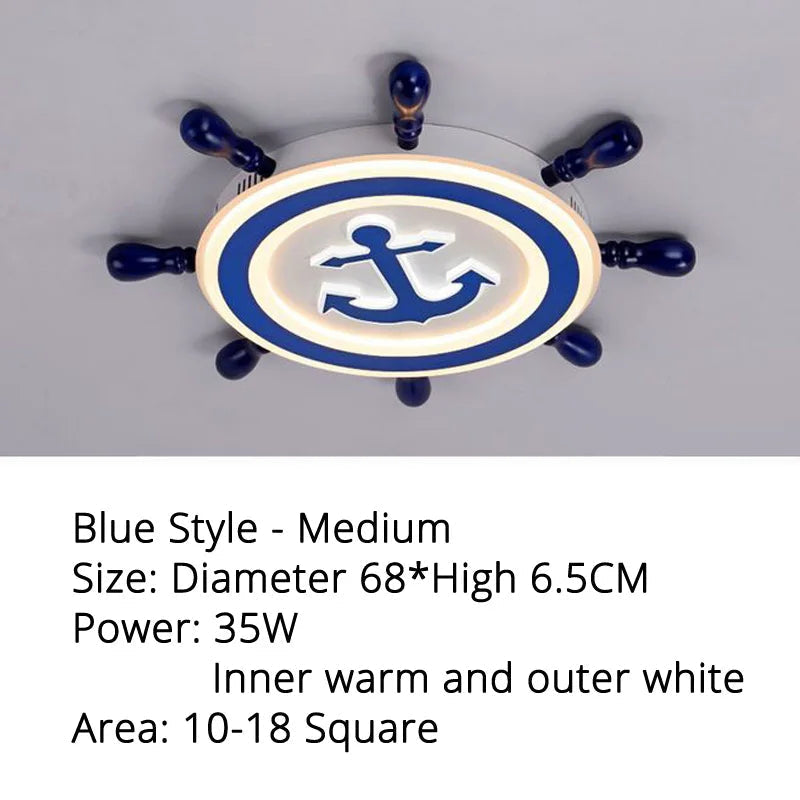 Plafonnier moderne design pirate bateau éclairage décoratif LED Constance Estampe - Présence Moderne & Harmonie Intérieure