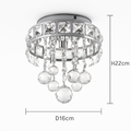 Plafonnier moderne en cristal led suspendu intérieur chrome Valérian Galbe - Éclat du Cristal & Décor Singulier