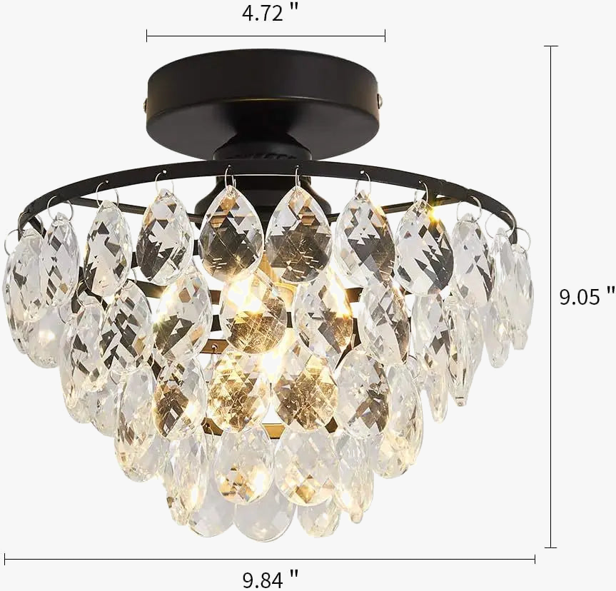 Plafonnier moderne en cristal pour intérieur élégant et raffiné Alix Résonance - Jeux de Reflets & Présence Raffinée