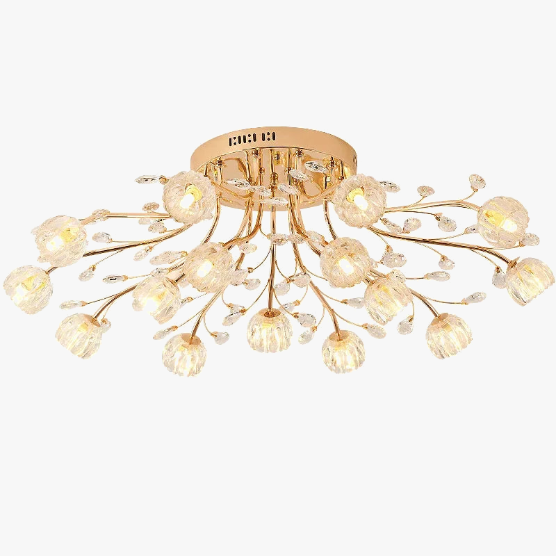 Plafonnier moderne en cristal pour un éclairage luxueux Marceau Dessin - Reflets Étincelants & Décor Élégant