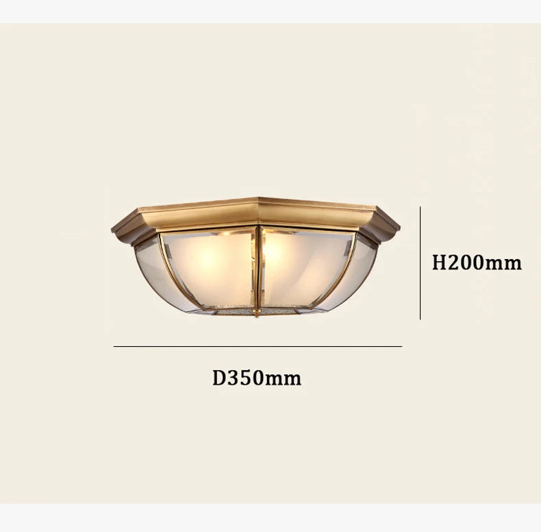 Plafonnier moderne en cuivre pour un éclairage élégant Yuna Récital - Une Présence Décorative Raffinée