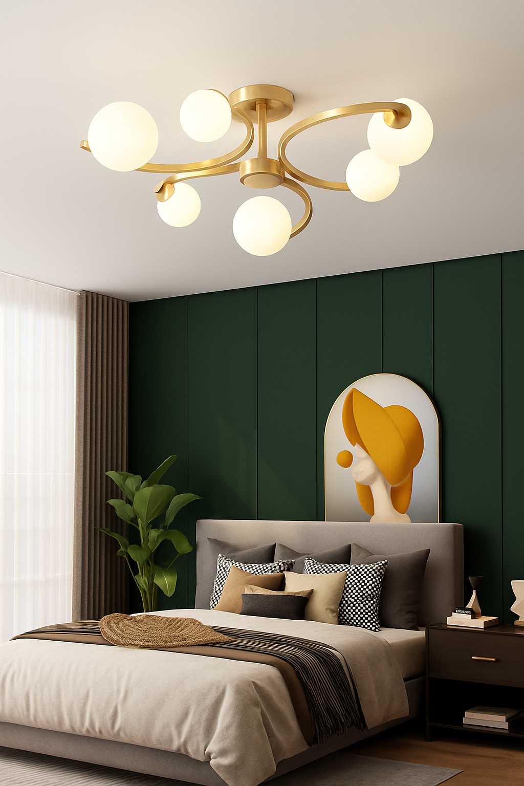 Plafonnier moderne en verre design pour intérieur élégant Nora Silhouette - Une Présence de Verre Élégante