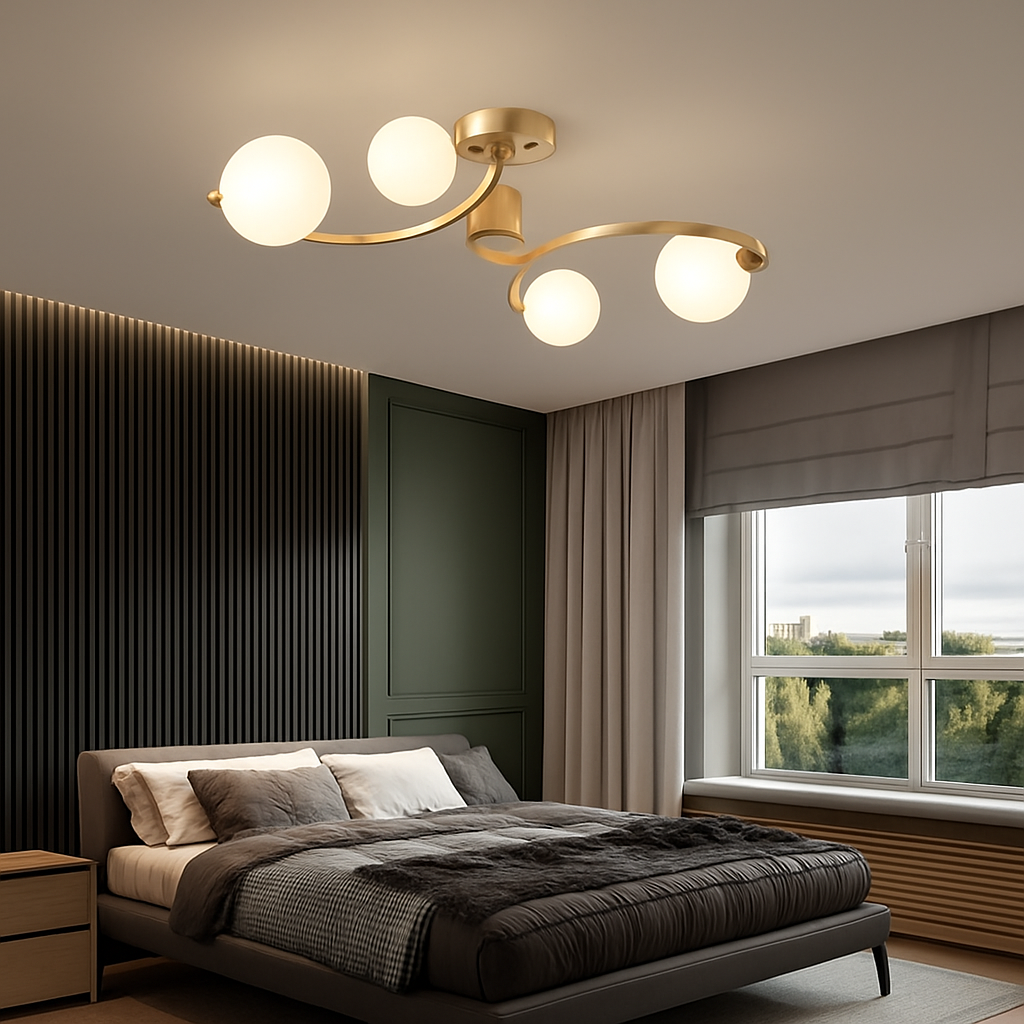 Plafonnier moderne en verre design pour intérieur élégant Nora Silhouette - Une Présence de Verre Élégante