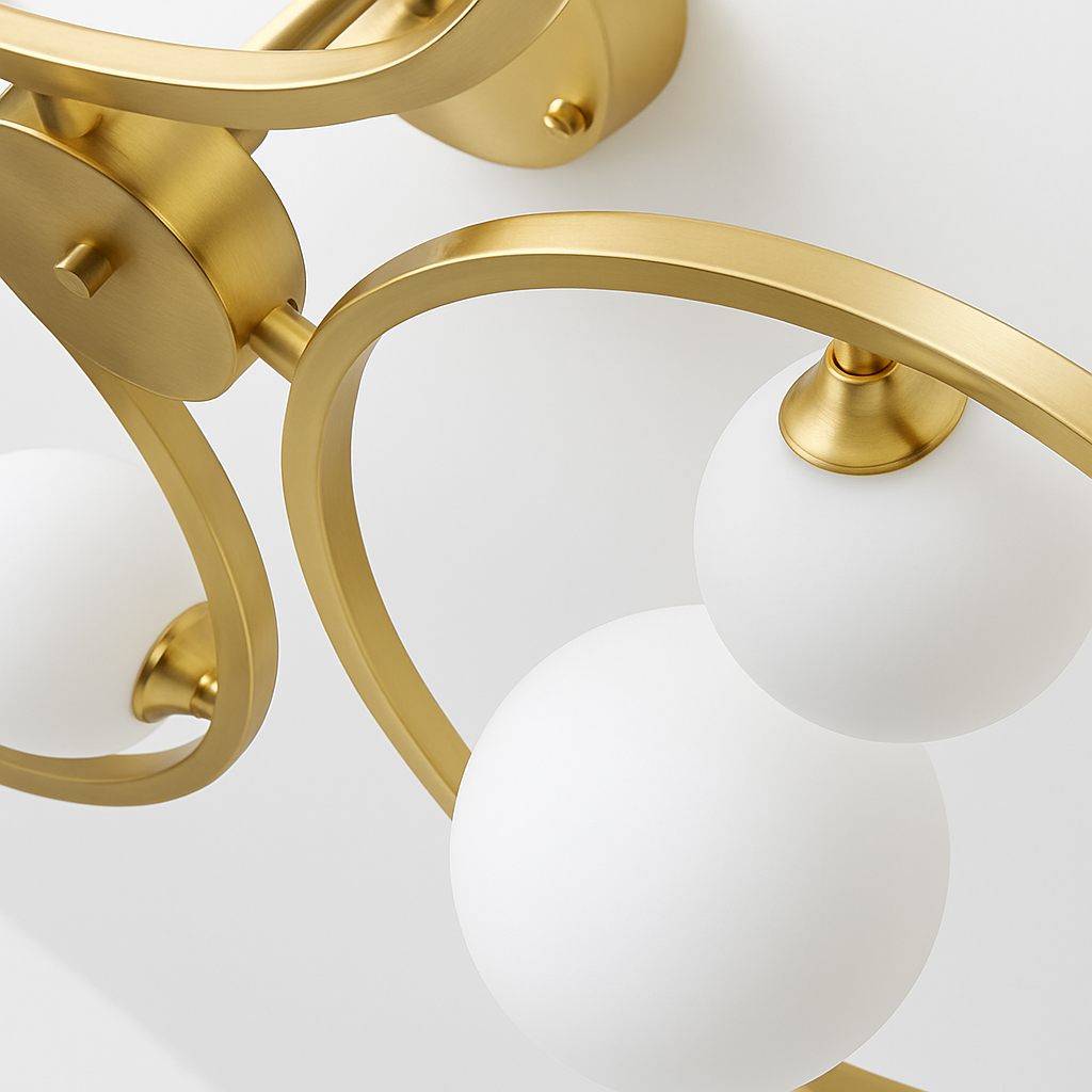Plafonnier moderne en verre design pour intérieur élégant Nora Silhouette - Une Présence de Verre Élégante