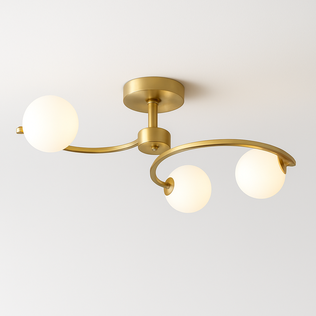 Plafonnier moderne en verre design pour intérieur élégant Nora Silhouette - Une Présence de Verre Élégante