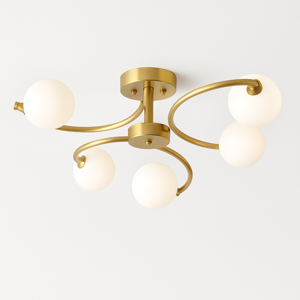 Plafonnier moderne en verre design pour intérieur élégant Nora Silhouette - Une Présence de Verre Élégante