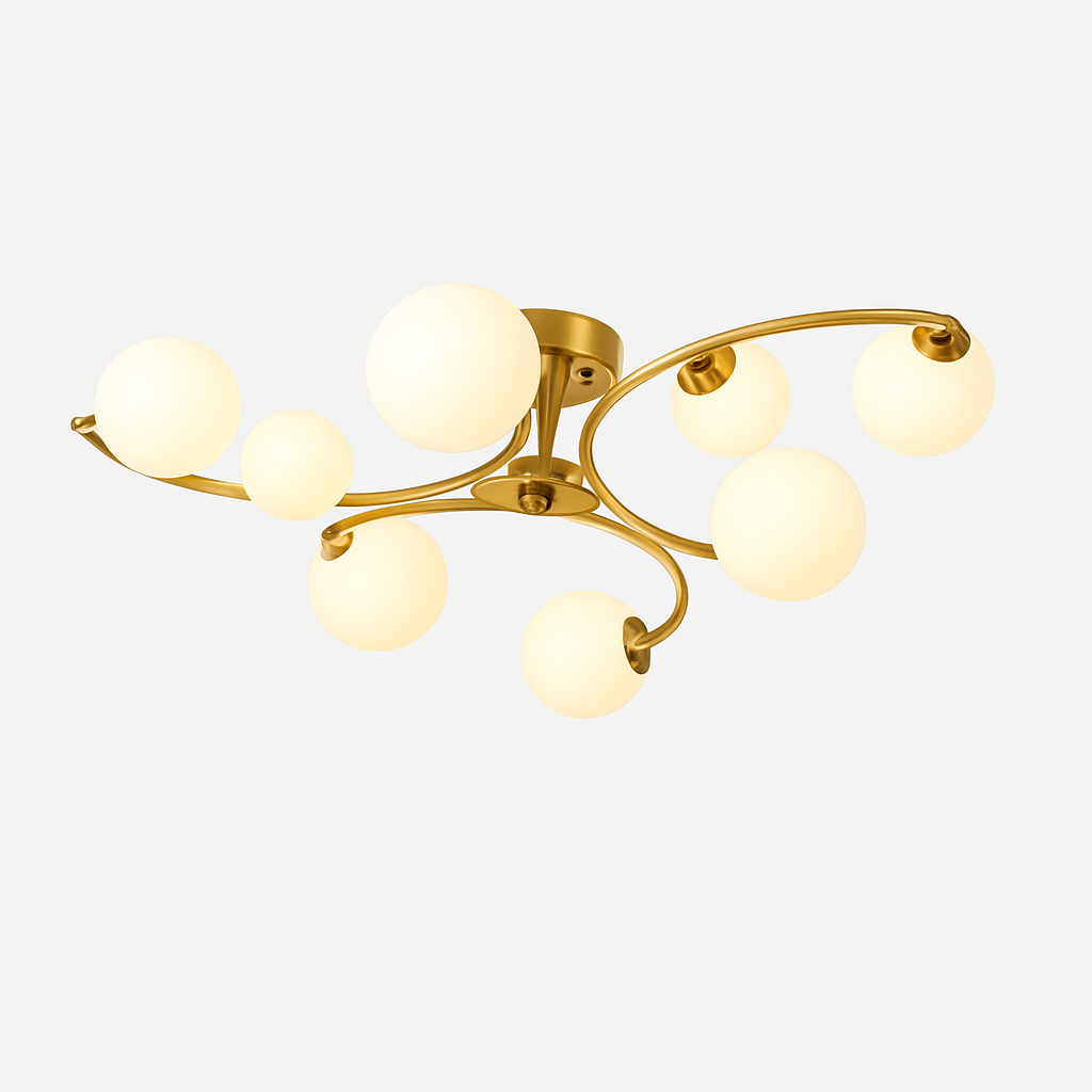 Plafonnier moderne en verre design pour intérieur élégant Nora Silhouette - Une Présence de Verre Élégante