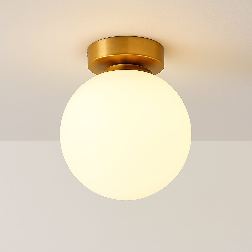 Plafonnier moderne en verre pour un éclairage élégant Arsène Halo - Reflets Délicats & Élégance Visuelle