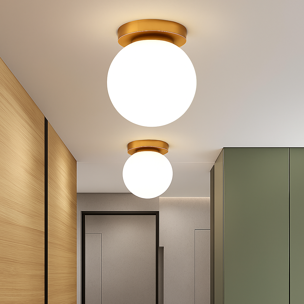 Plafonnier moderne en verre pour un éclairage élégant Arsène Halo - Reflets Délicats & Élégance Visuelle