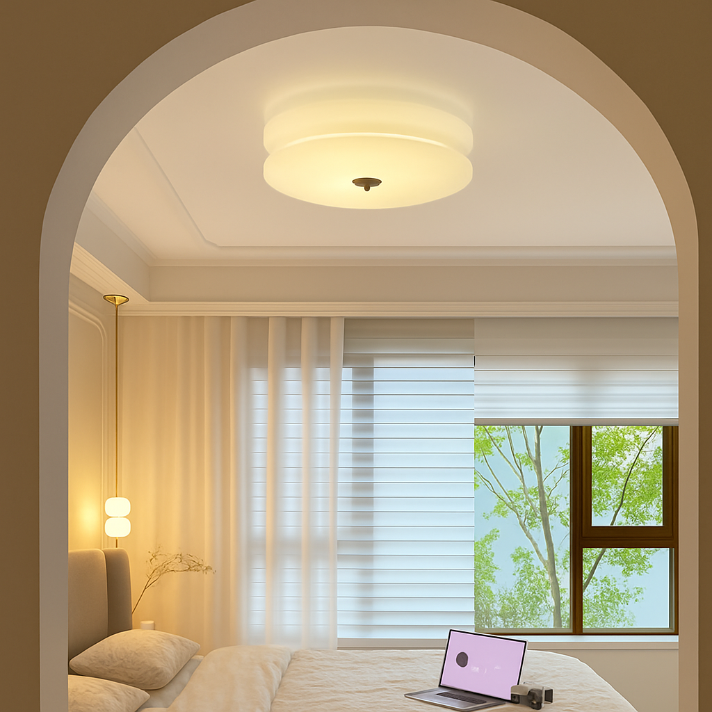 Plafonnier — Moderne en verre rétro style vintage pour intérieur élégant