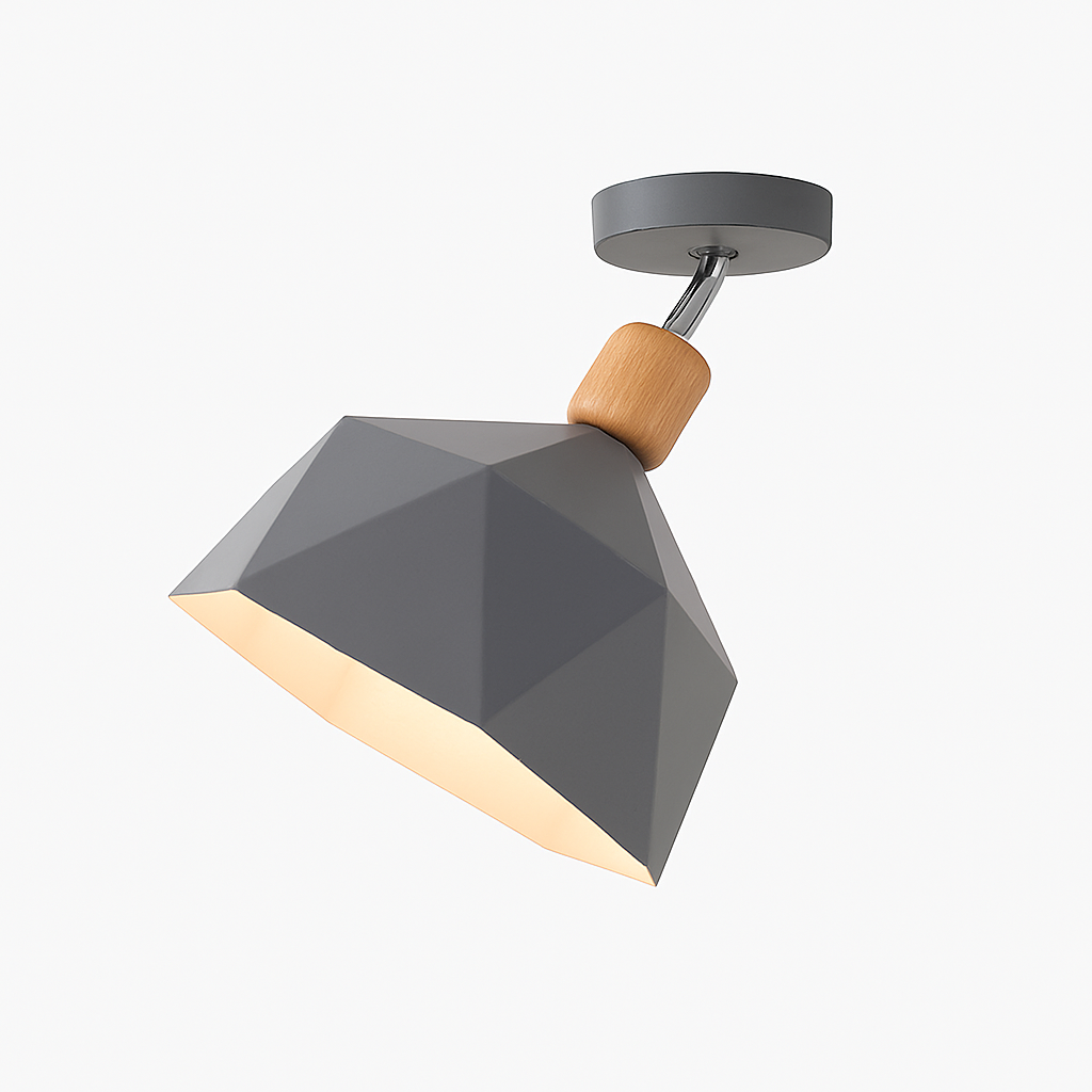 Plafonnier moderne LED avec abat-jour en métal Garino Théotime Équinoxe - Une Note Actuelle dans le Décor