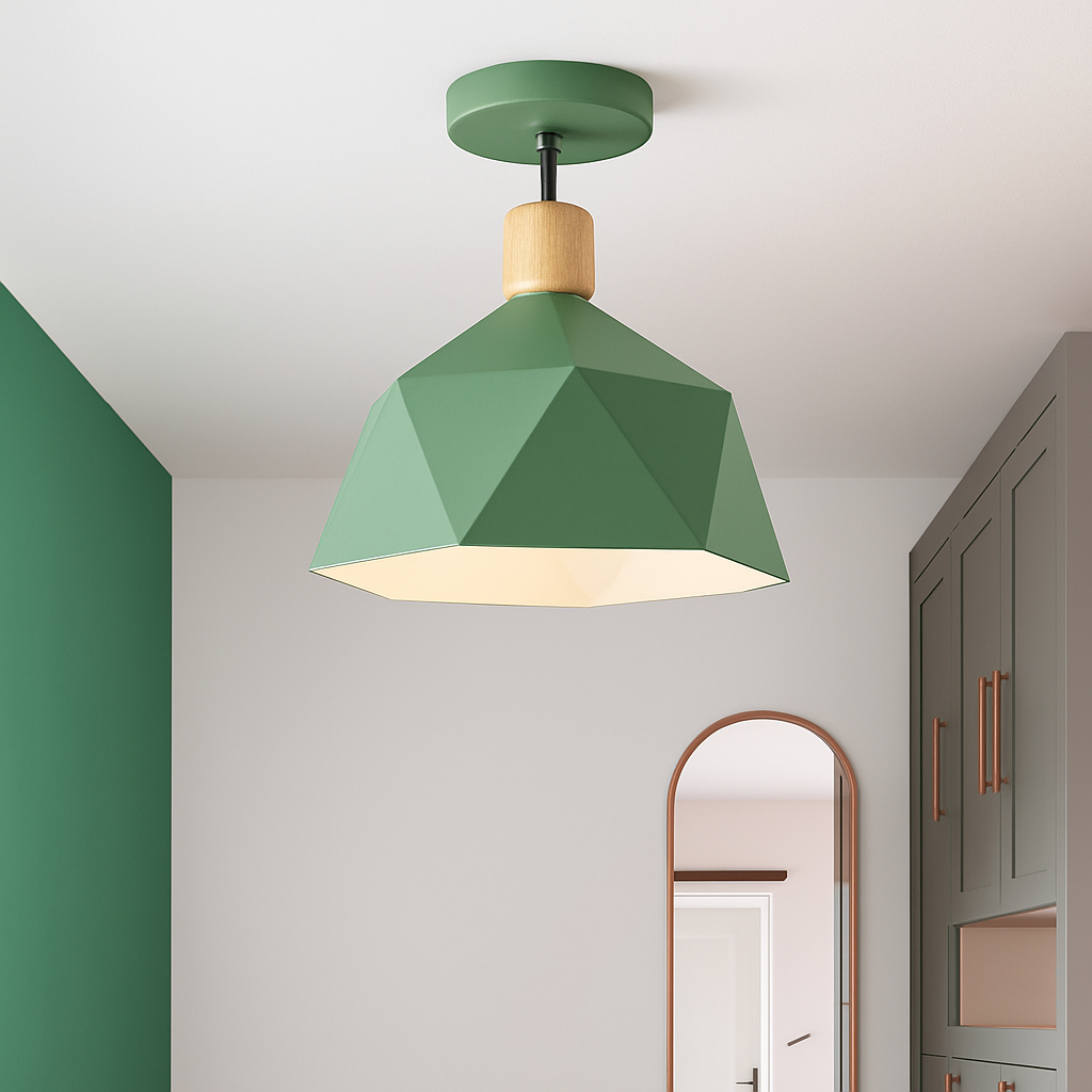 Plafonnier moderne LED avec abat-jour en métal Garino Théotime Équinoxe - Une Note Actuelle dans le Décor