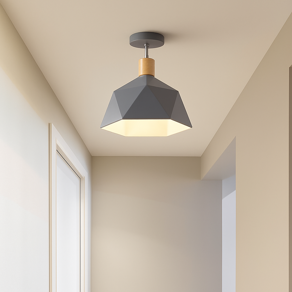 Plafonnier moderne LED avec abat-jour en métal Garino Théotime Équinoxe - Une Note Actuelle dans le Décor