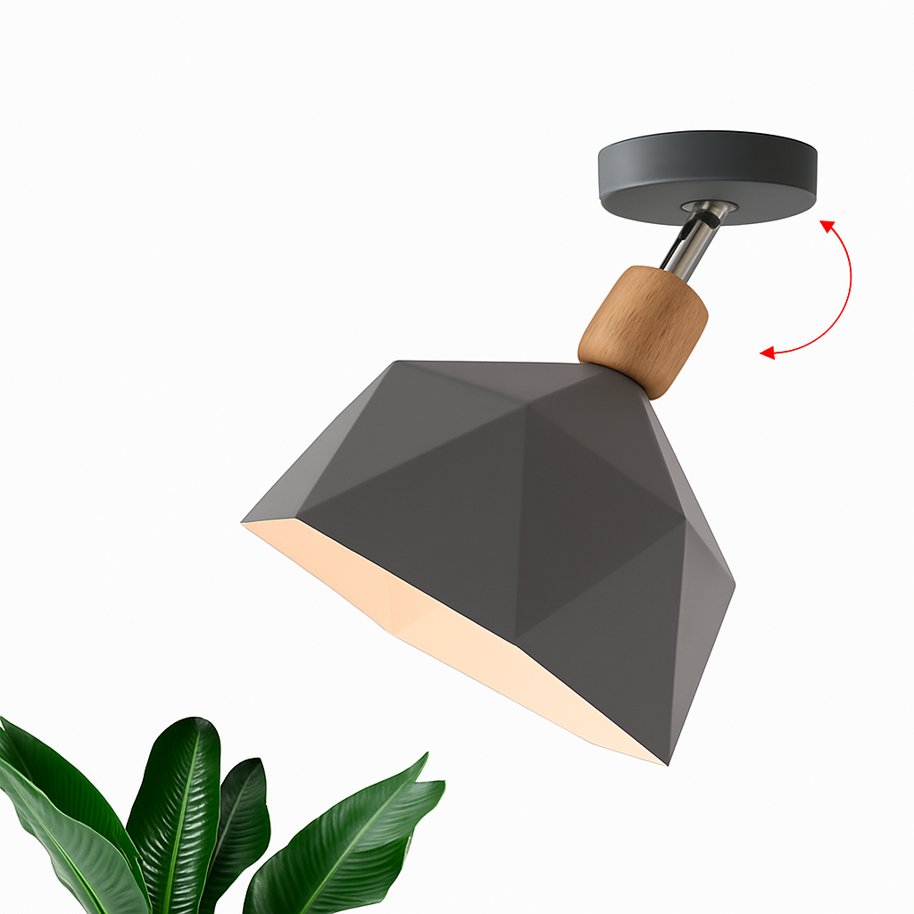 Plafonnier moderne LED avec abat-jour en métal Garino Théotime Équinoxe - Une Note Actuelle dans le Décor