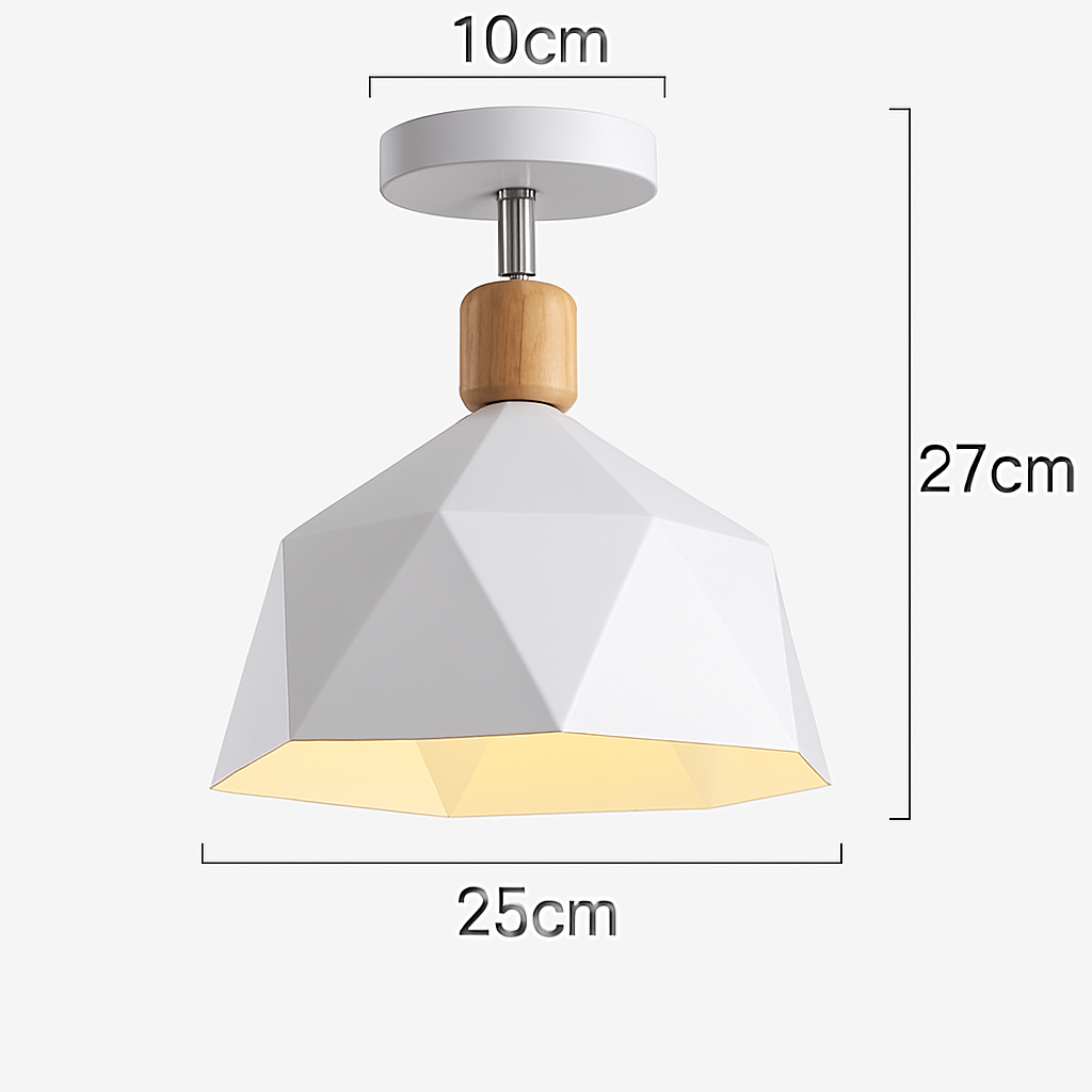 Plafonnier moderne LED avec abat-jour en métal Garino Théotime Équinoxe - Une Note Actuelle dans le Décor