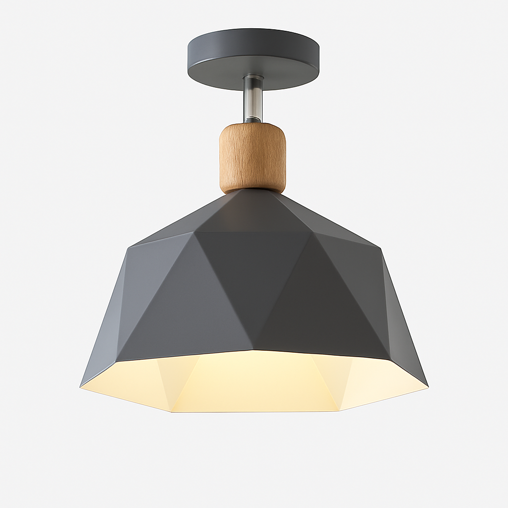Plafonnier moderne LED avec abat-jour en métal Garino Théotime Équinoxe - Une Note Actuelle dans le Décor