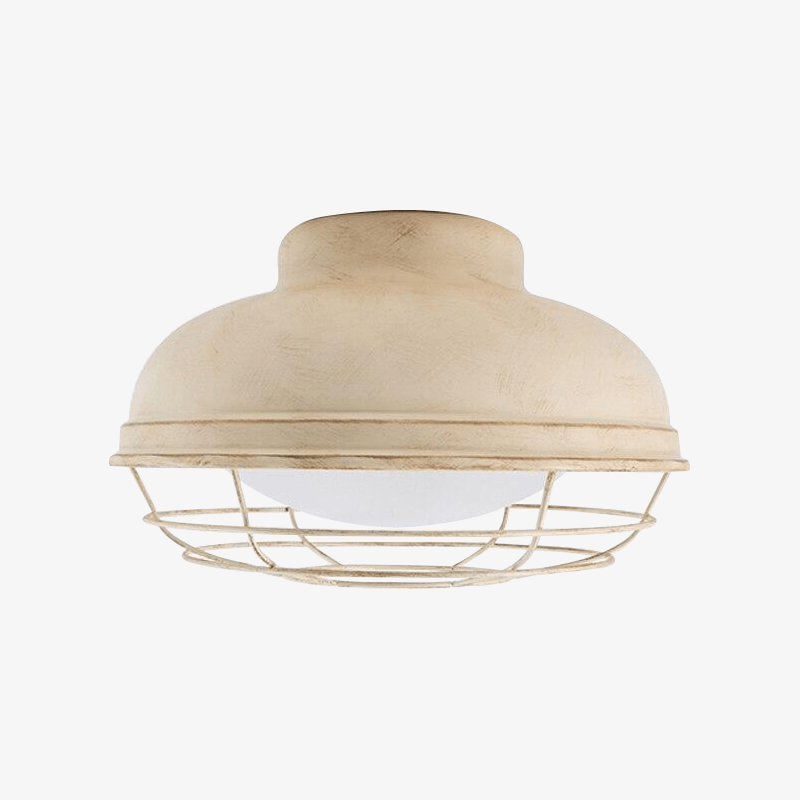 Plafonnier moderne LED avec cage en métal style Loft Mathilde Voûte - Une Présence de Verre Élégante