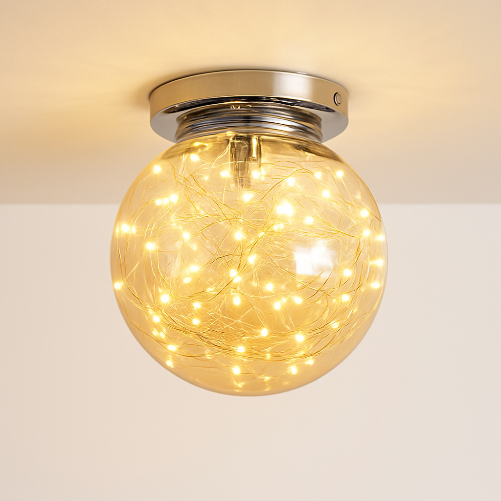 Plafonnier — Moderne LED avec globe en verre Duna