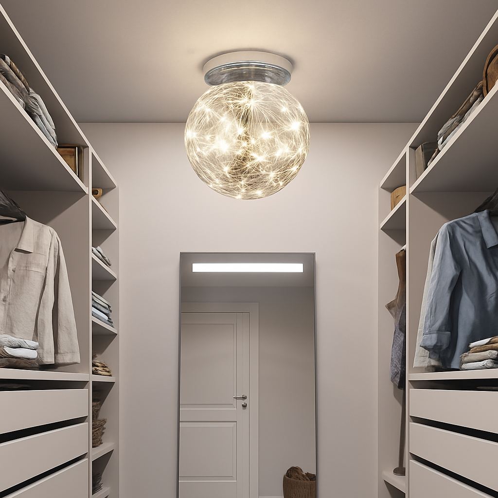 Plafonnier — Moderne LED avec globe en verre Duna