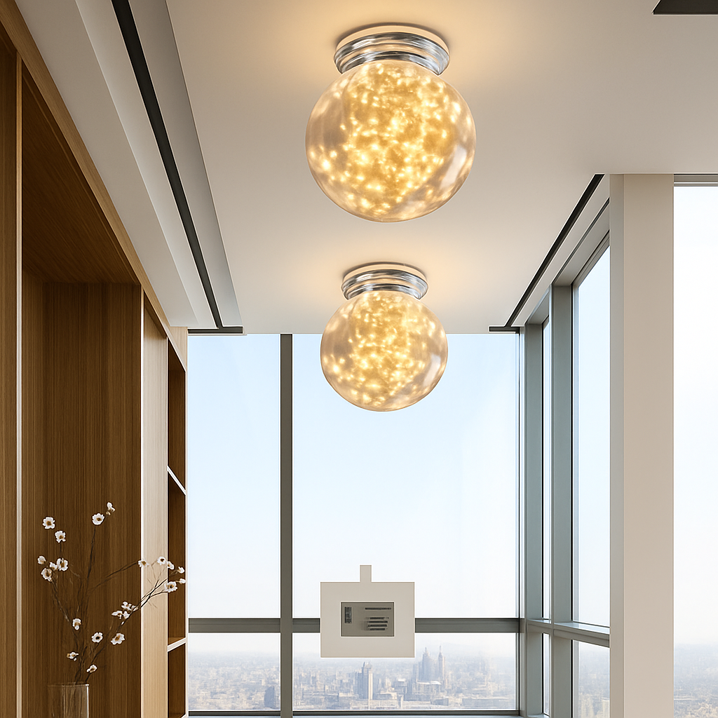 Plafonnier — Moderne LED avec globe en verre Duna