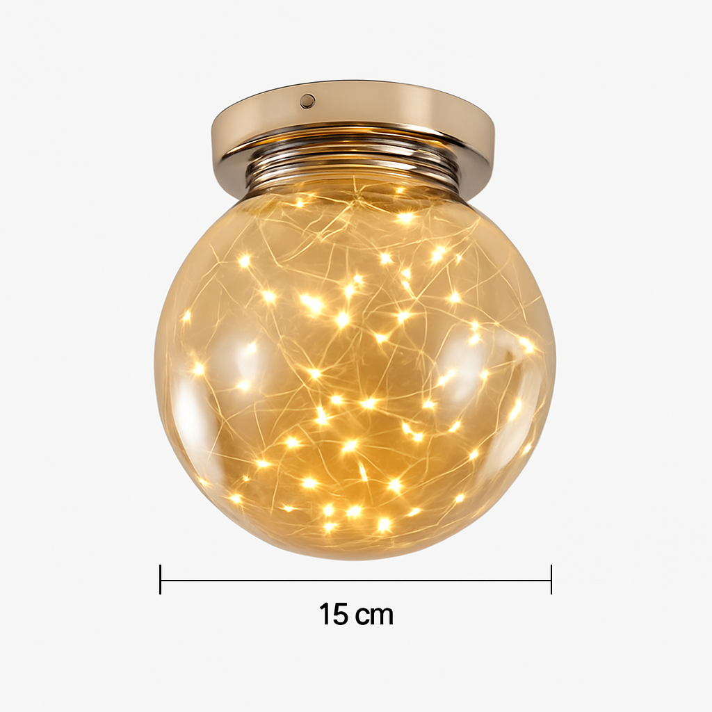 Plafonnier — Moderne LED avec globe en verre Duna