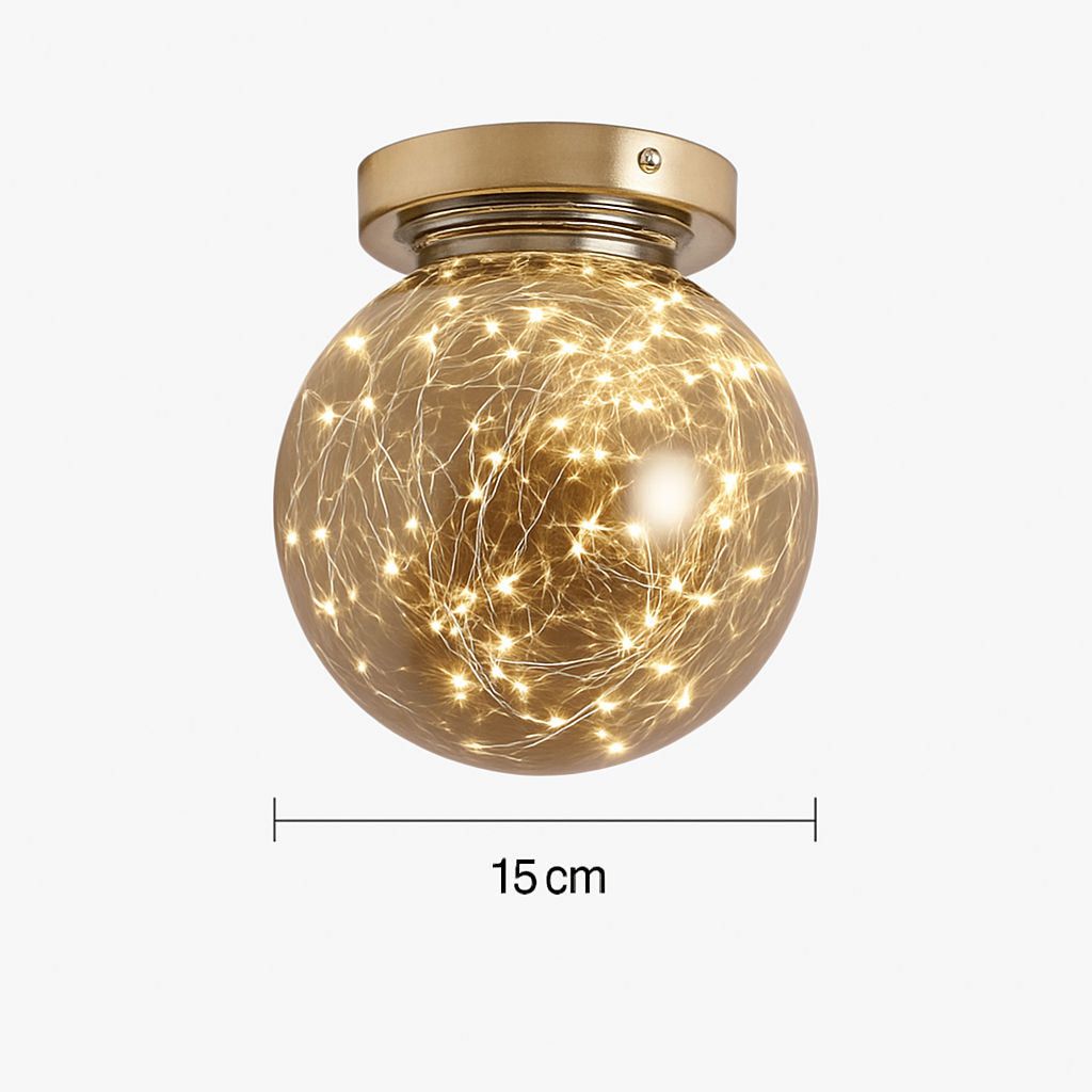 Plafonnier — Moderne LED avec globe en verre Duna