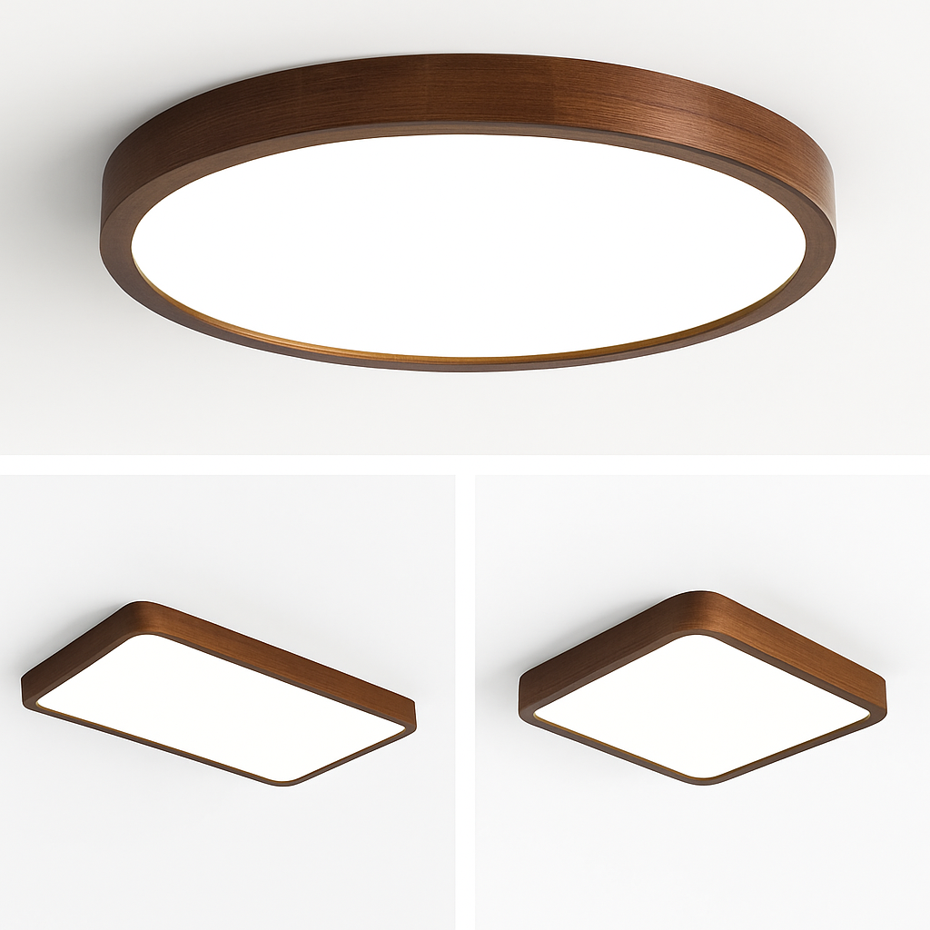 Plafonnier moderne LED bois massif Éléa Aubade - Le Charme du Bois au Quotidien