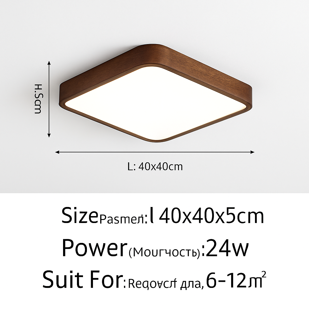 Plafonnier moderne LED bois massif Éléa Aubade - Le Charme du Bois au Quotidien