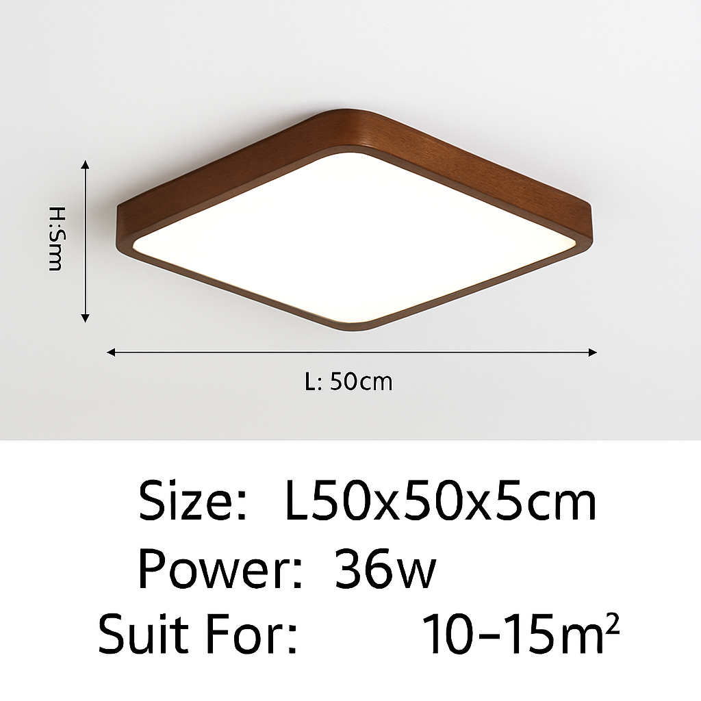 Plafonnier moderne LED bois massif Éléa Aubade - Le Charme du Bois au Quotidien
