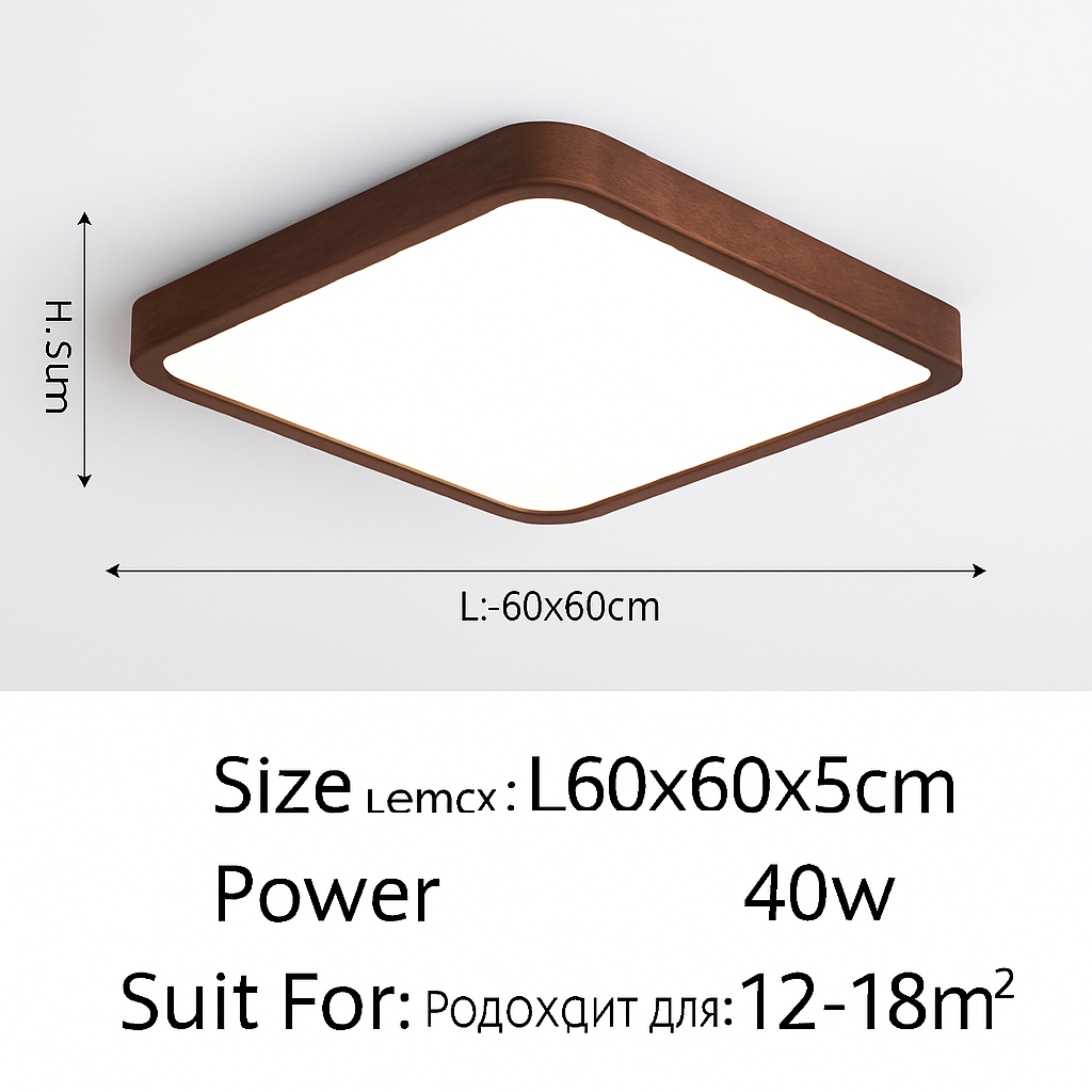 Plafonnier moderne LED bois massif Éléa Aubade - Le Charme du Bois au Quotidien
