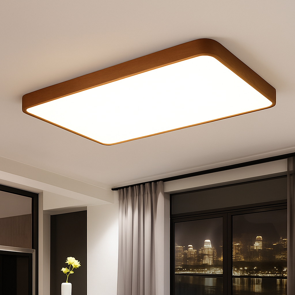 Plafonnier moderne LED bois massif Éléa Aubade - Le Charme du Bois au Quotidien