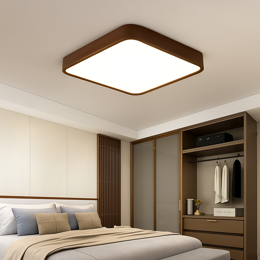 Plafonnier moderne LED bois massif Éléa Aubade - Le Charme du Bois au Quotidien