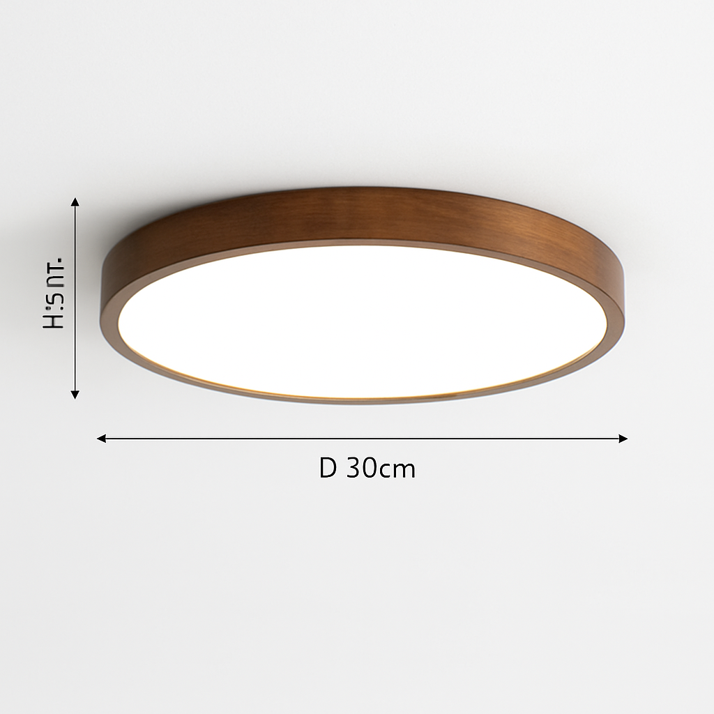 Plafonnier moderne LED bois massif Éléa Aubade - Le Charme du Bois au Quotidien