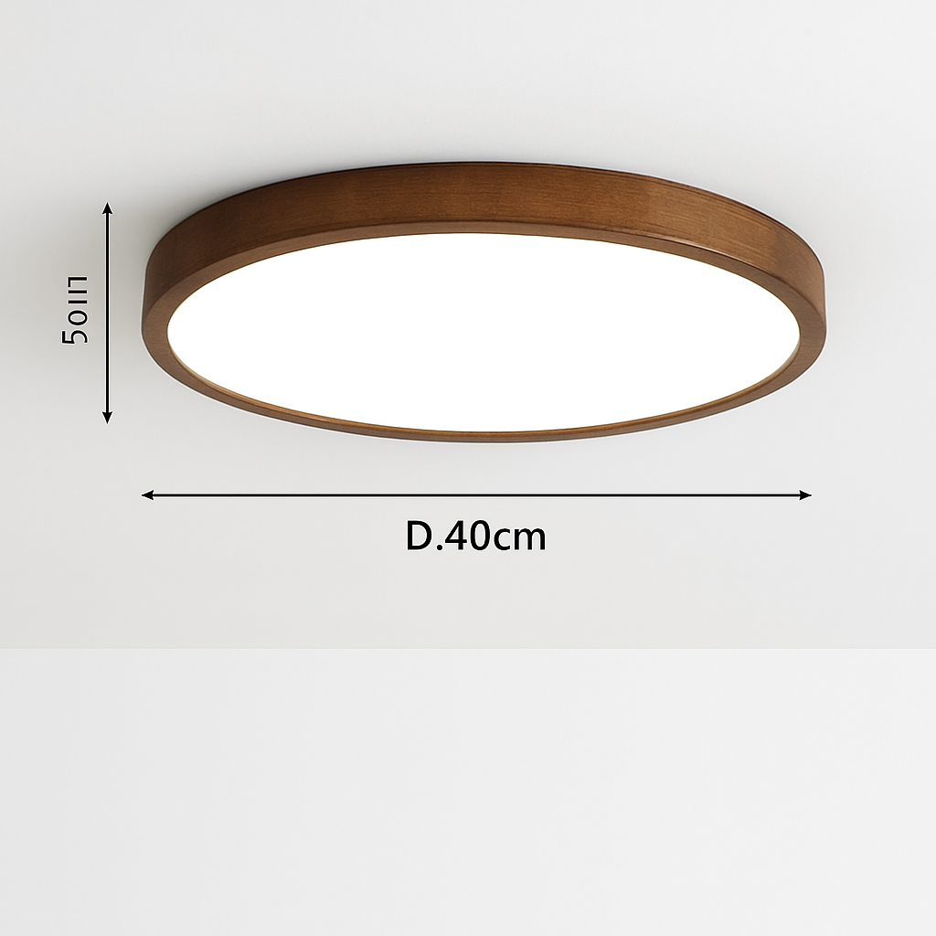 Plafonnier moderne LED bois massif Éléa Aubade - Le Charme du Bois au Quotidien