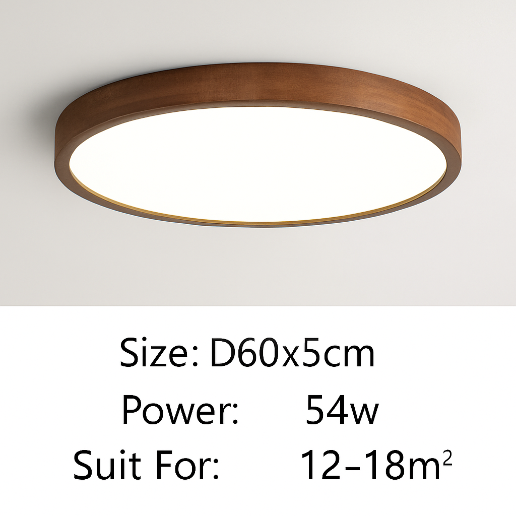 Plafonnier moderne LED bois massif Éléa Aubade - Le Charme du Bois au Quotidien