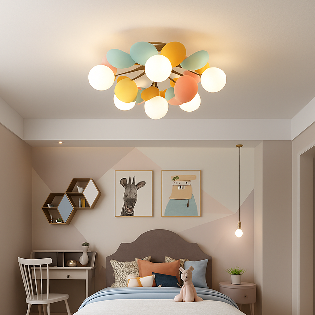 Plafonnier moderne LED coloré pour chambre d'enfant Estel Basile Symphonie - Présence Moderne & Harmonie Intérieure
