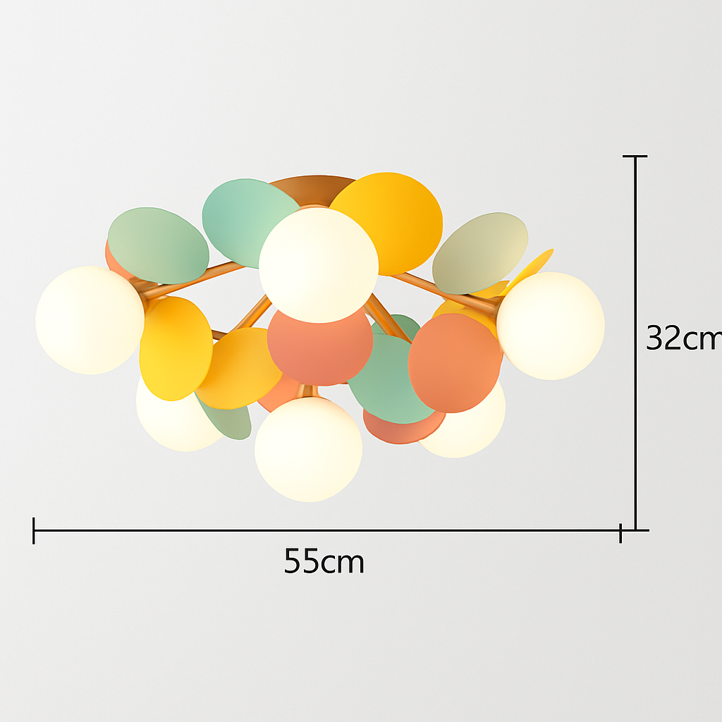 Plafonnier moderne LED coloré pour chambre d'enfant Estel Basile Symphonie - Présence Moderne & Harmonie Intérieure