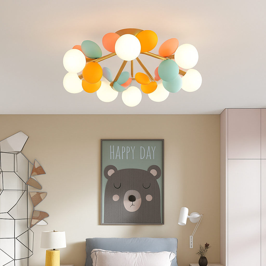 Plafonnier moderne LED coloré pour chambre d'enfant Estel Basile Symphonie - Présence Moderne & Harmonie Intérieure