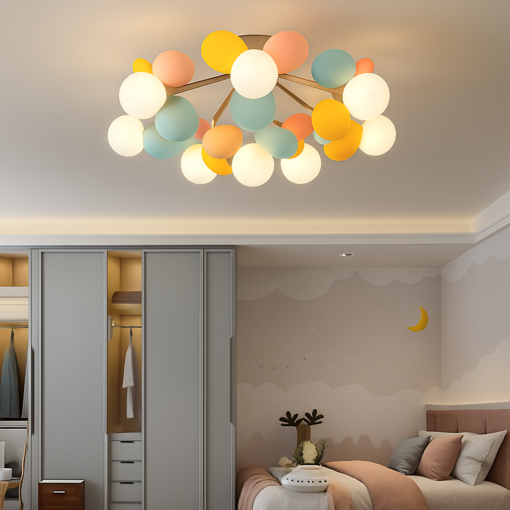 Plafonnier moderne LED coloré pour chambre d'enfant Estel Basile Symphonie - Présence Moderne & Harmonie Intérieure