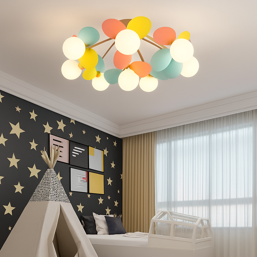 Plafonnier moderne LED coloré pour chambre d'enfant Estel Basile Symphonie - Présence Moderne & Harmonie Intérieure