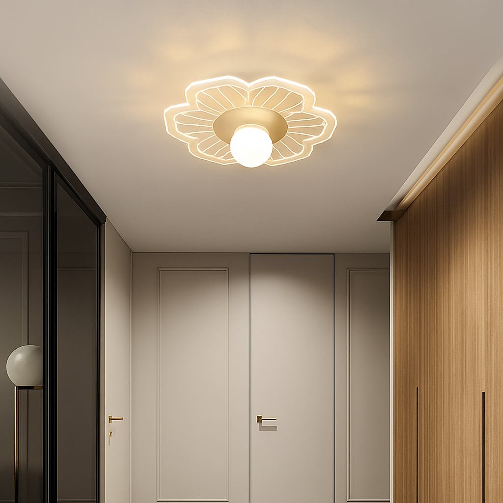 Plafonnier moderne LED en forme de fleur Majesty Rosine Confluence - Esprit Contemporain & Décor Élégant